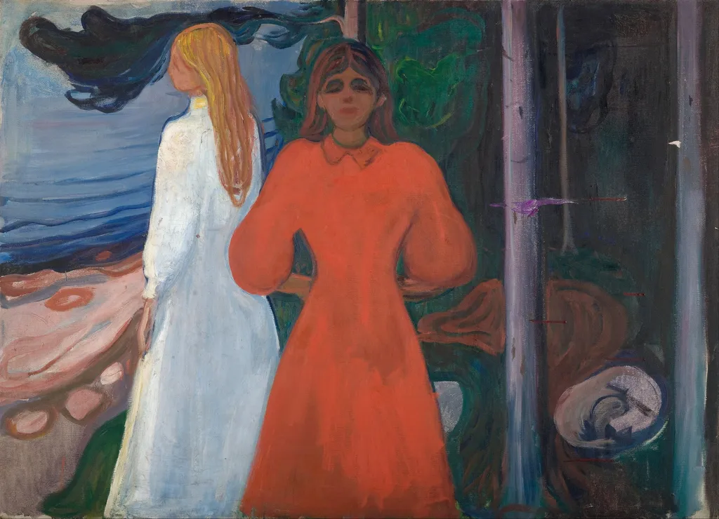 Red and White, by Edvard Munch, oil, 1900