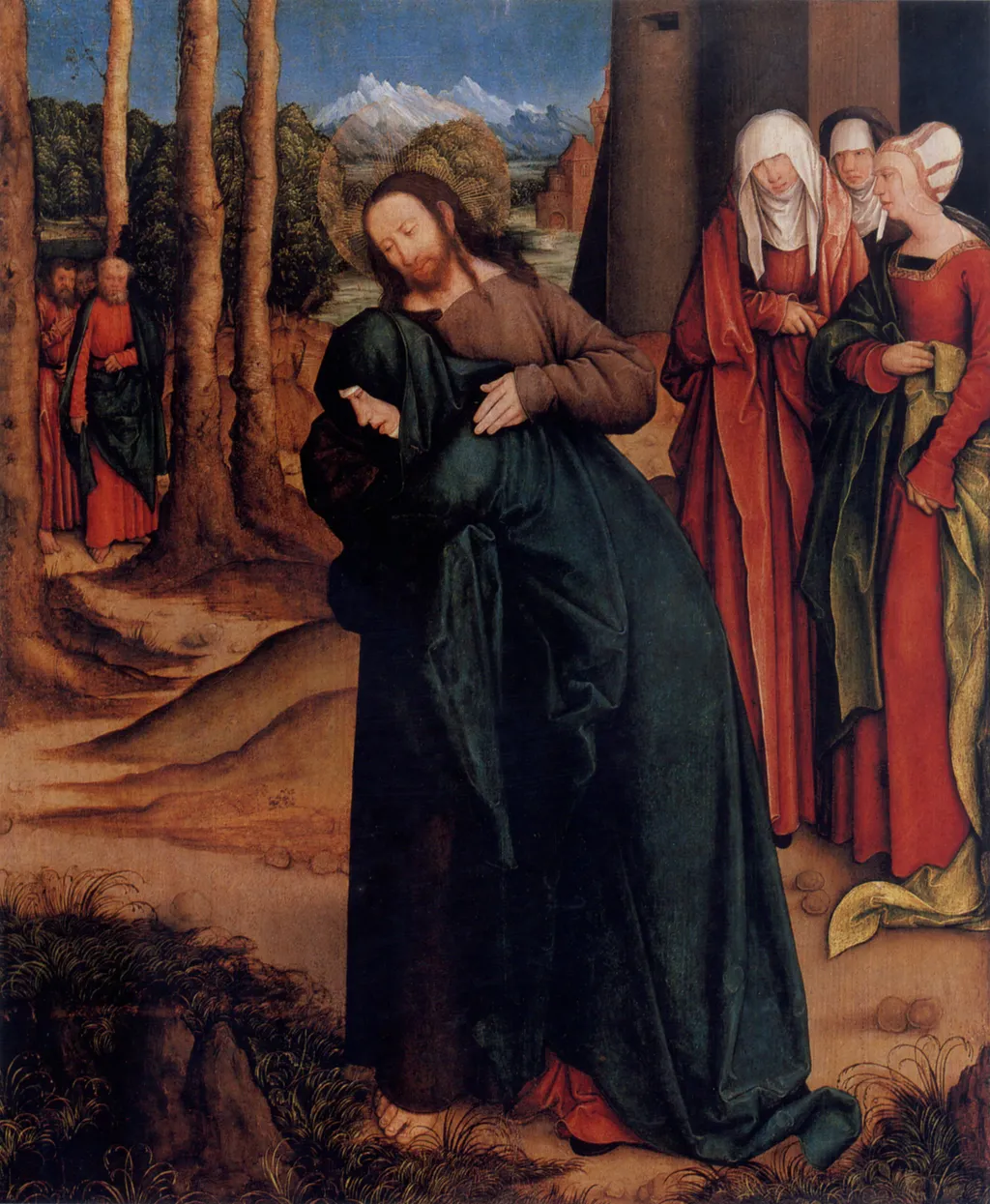 Christ taking leave of his Mother, by Bernhard Strigel, paint, 1520