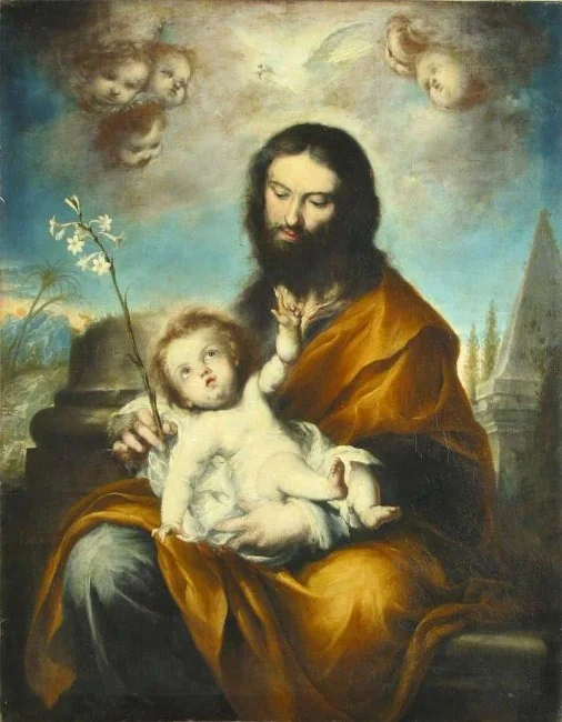 St Joseph with the Infant Christ, detail