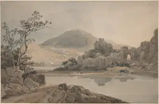 Conwy Castle, North Wales, by Thomas Girtin, graphite, 1800