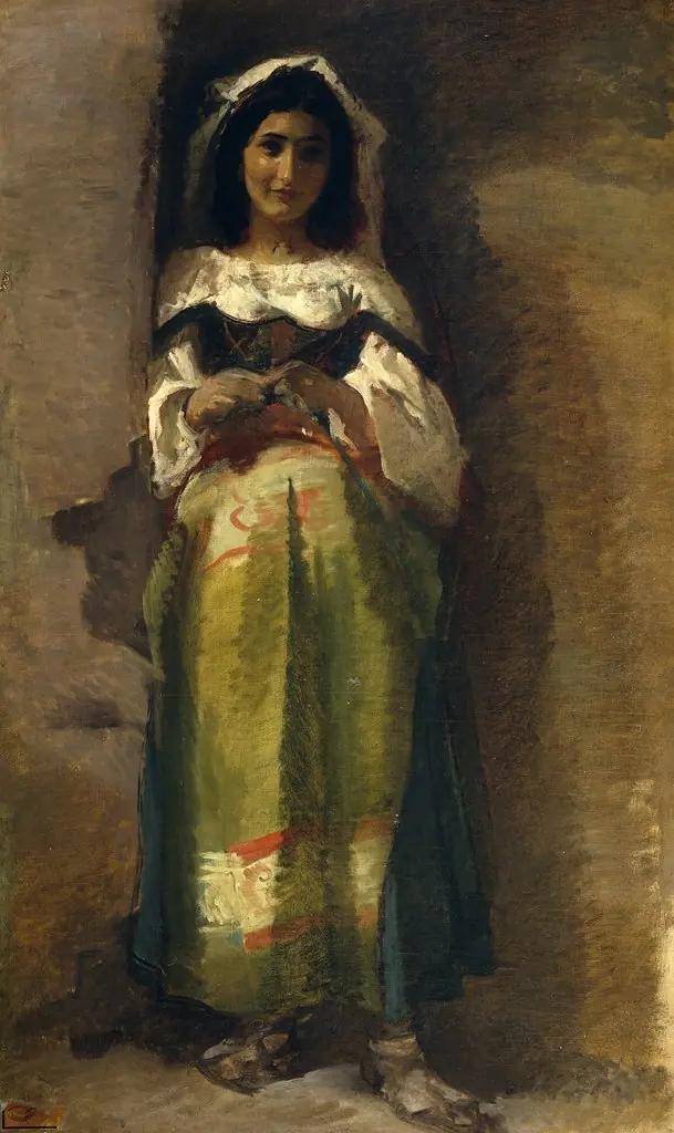 Ciocciara, by Eduardo Rosales, oil, 1850