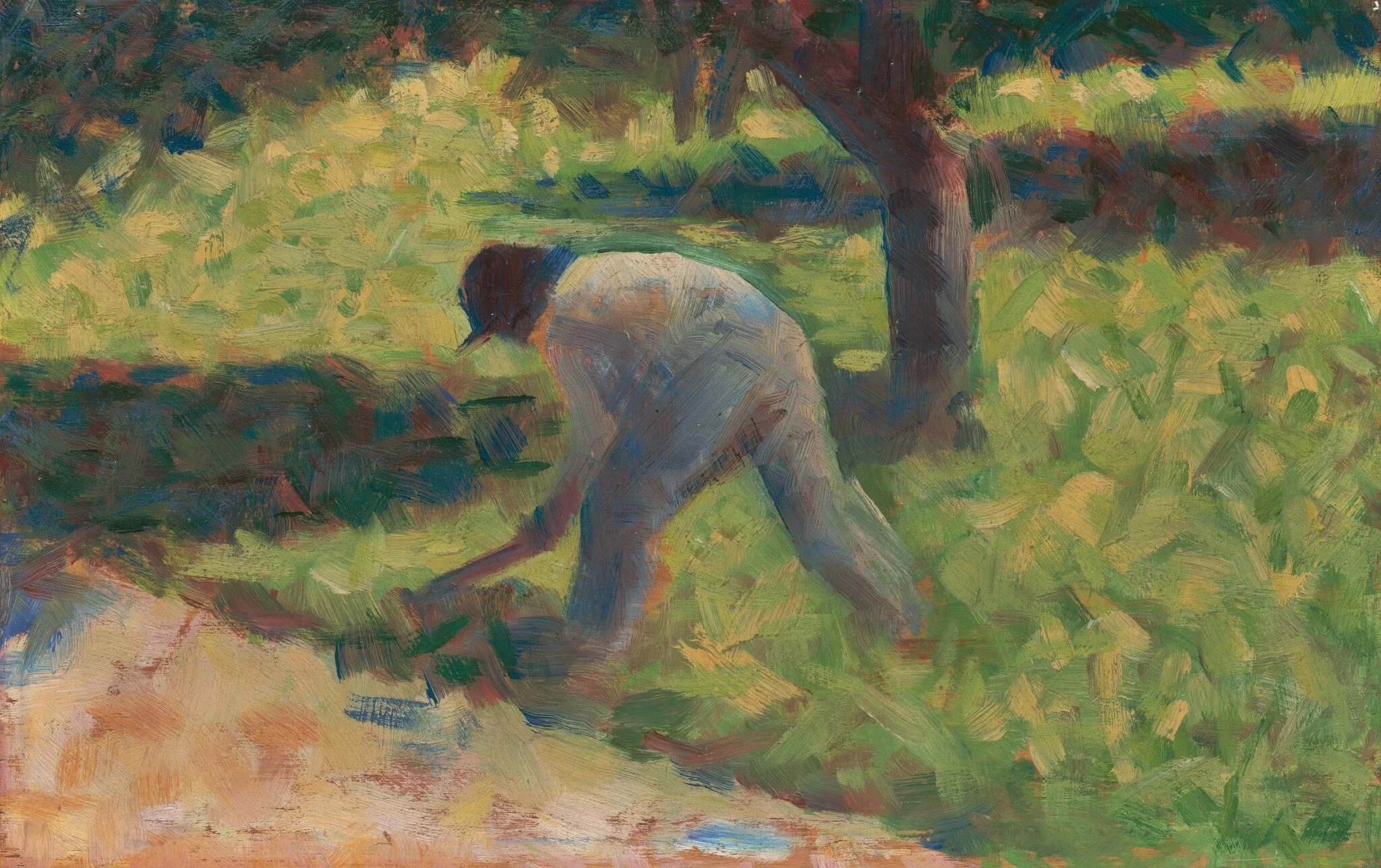 Peasant with a Hoe, detail