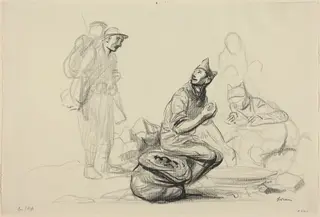Les chefs (The Chefs), by Jean-Louis Forain, ink, 1916