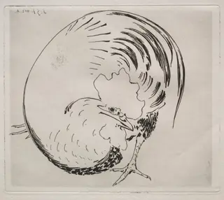 The High-Fired Service: Rooster, by Félix Bracquemond, 1860