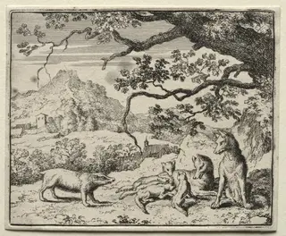 Reynard the Fox:  The Badger Calls Reynard to Court, by Allart van Everdingen, 1662