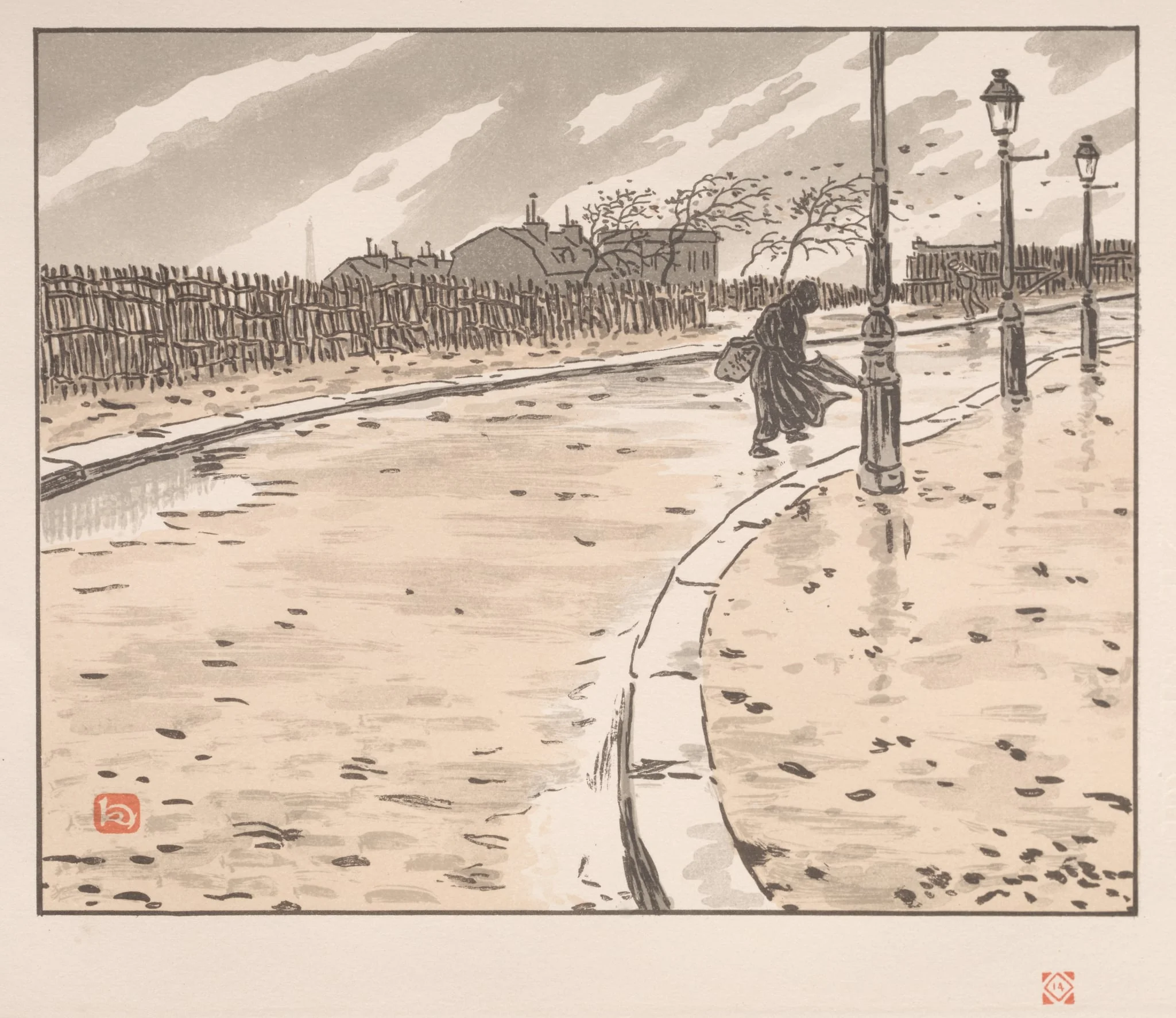 Thirty-Six Views of the Eiffel Tower: From Lamarck Street, detail