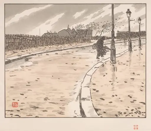 Thirty-Six Views of the Eiffel Tower: From Lamarck Street, by Henri Rivière, 1902