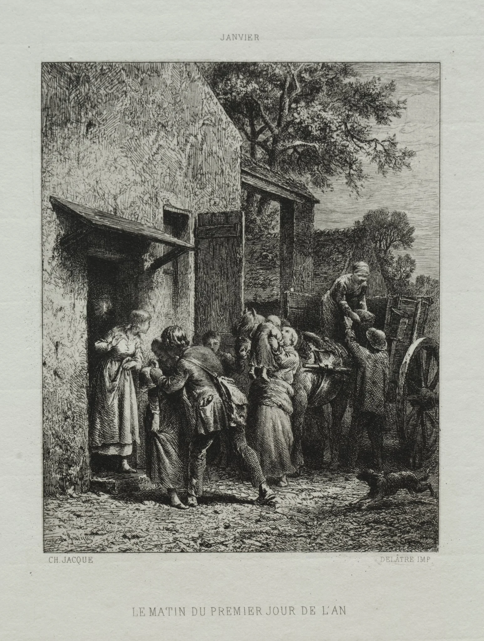 Le Matin du premier jour de l'an, detail