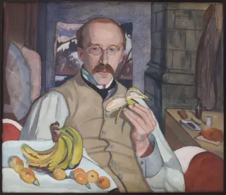 Portrait of Doctor Ignacy Wasserberg, by Stanisław Ignacy Witkiewicz, oil, 1910