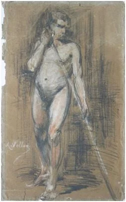 Male figure, detail
