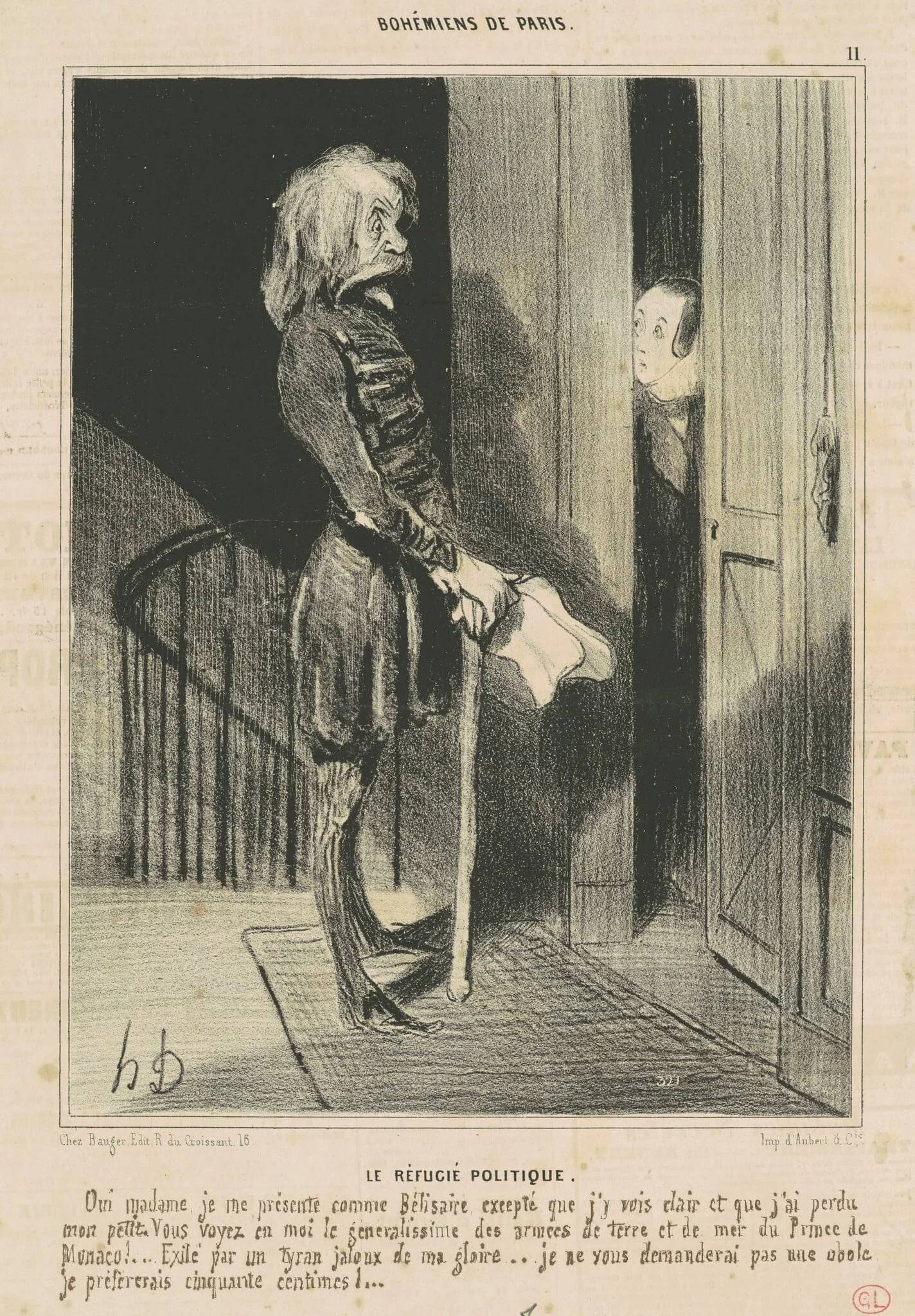 Le réfugié politique, detail