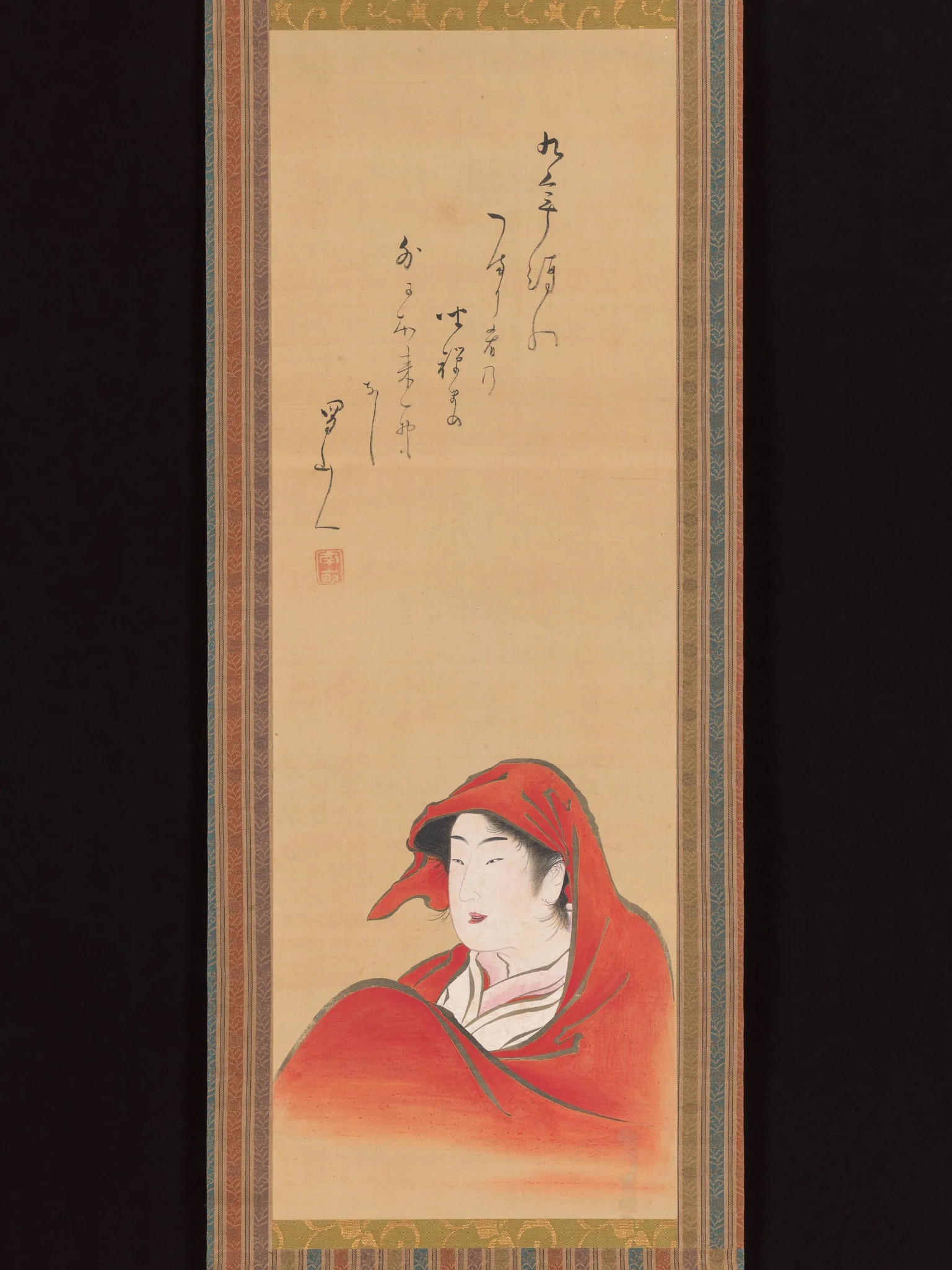 Courtesan as Daruma, detail