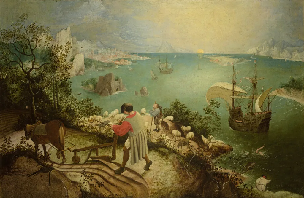 Landscape with the Fall of Icarus, by Pieter Brueghel I, oil