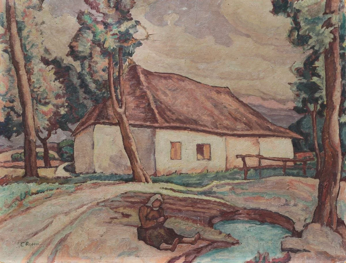 Peisaj din Vlaici, detail