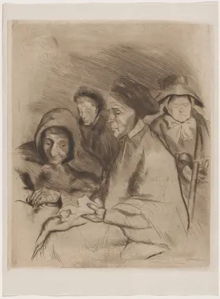 Portrait de vielles femmes, by Georges Jeanniot, ink, 1895