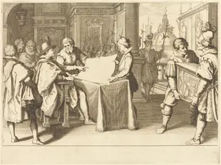 Restoration of the Duomo, Florence, by Jacques Callot, ink, 1614