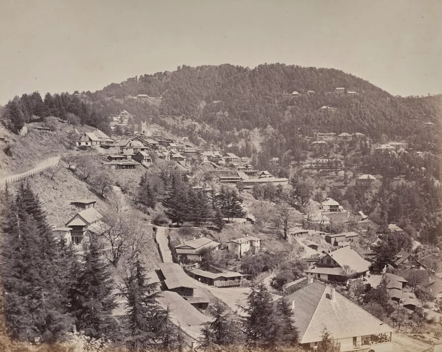 Shimla. Houses of European Residents, Looking East, detail