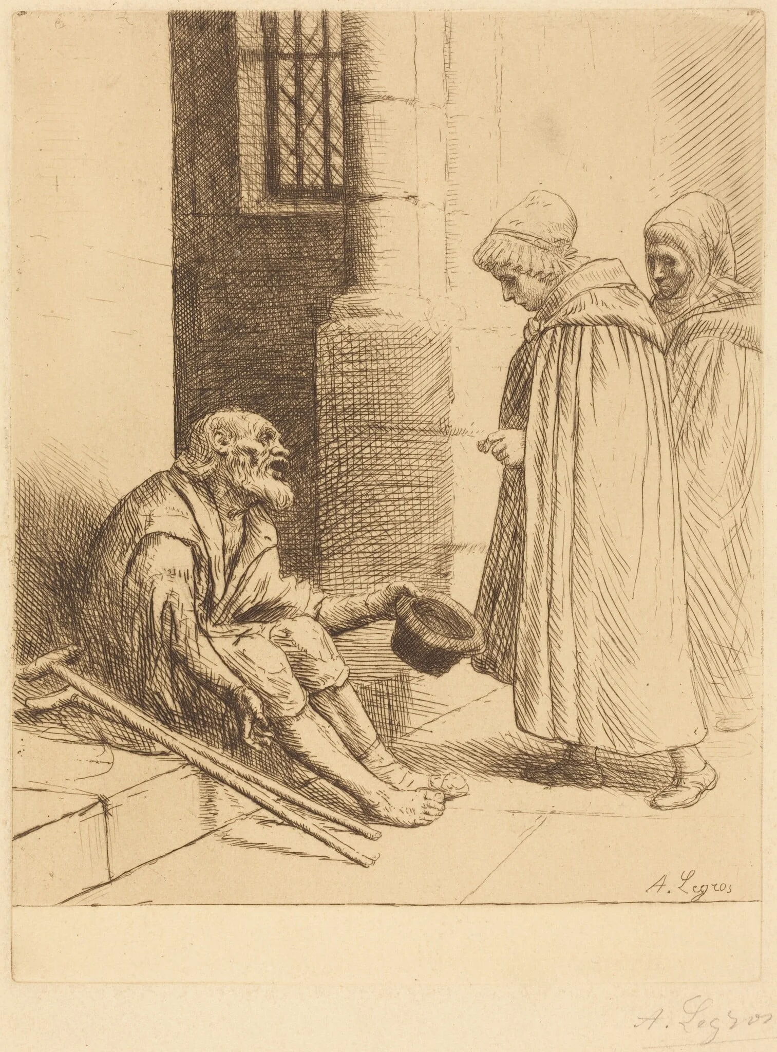 Charity (La charite), detail