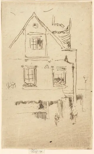 Little Maunder's, by James McNeill Whistler, ink, 1868