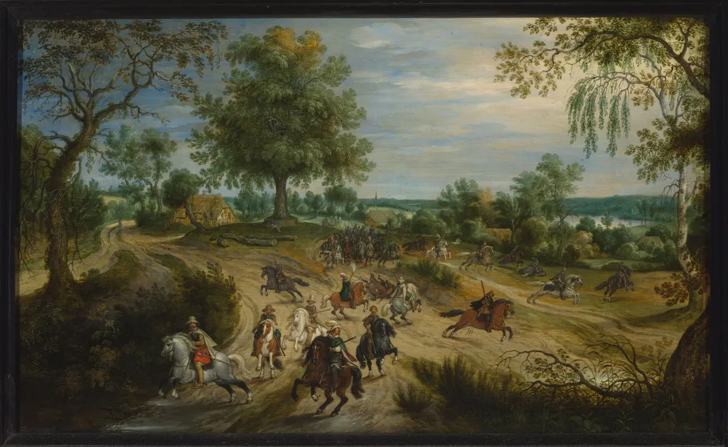 Skirmish, by Sebastiaen Vrancx, oil, 1620