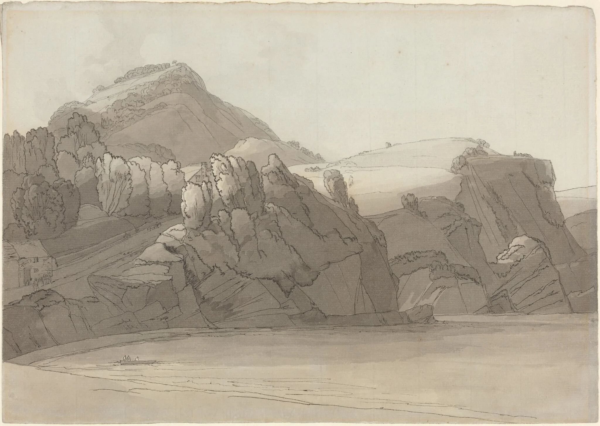A Rocky Shore at Coombmartin, Devon (Combe Martin Bay), detail