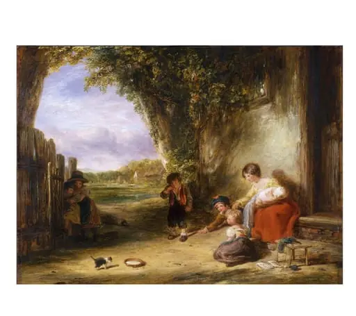 The Stray Kitten, by William Collins, paint, 1835