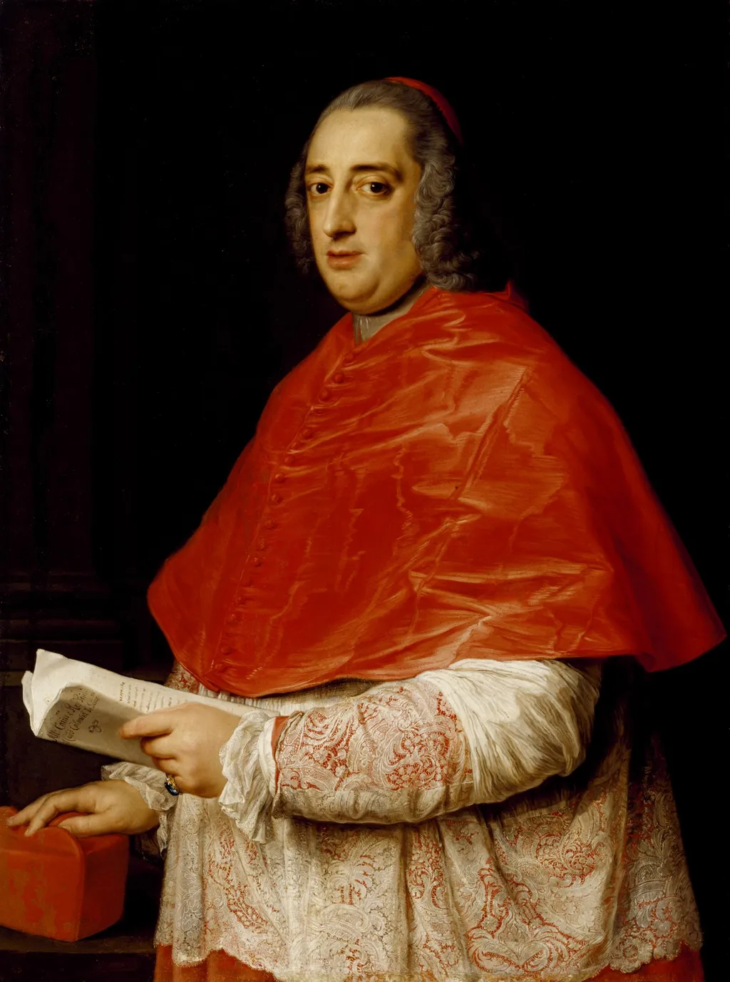 Portrait of Cardinal Prospero Colonna di Sciarra, by Pompeo Batoni, oil, 1750