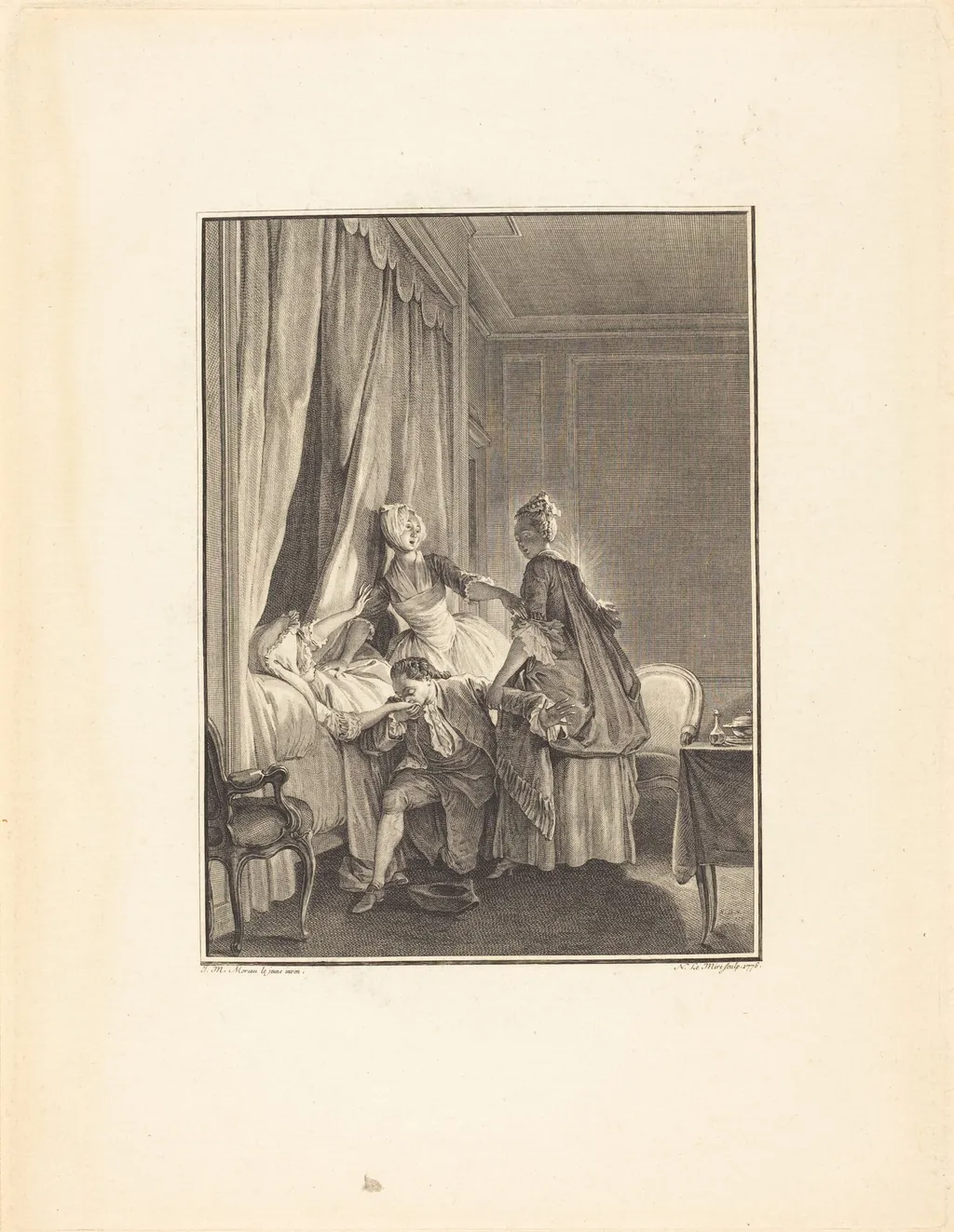 L'inoculation de l'amour, by Noël Le Mire, ink, 1776