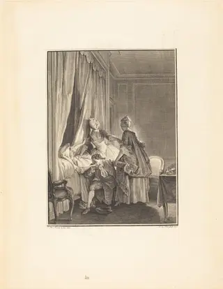 L'inoculation de l'amour, by Noël Le Mire, ink, 1776