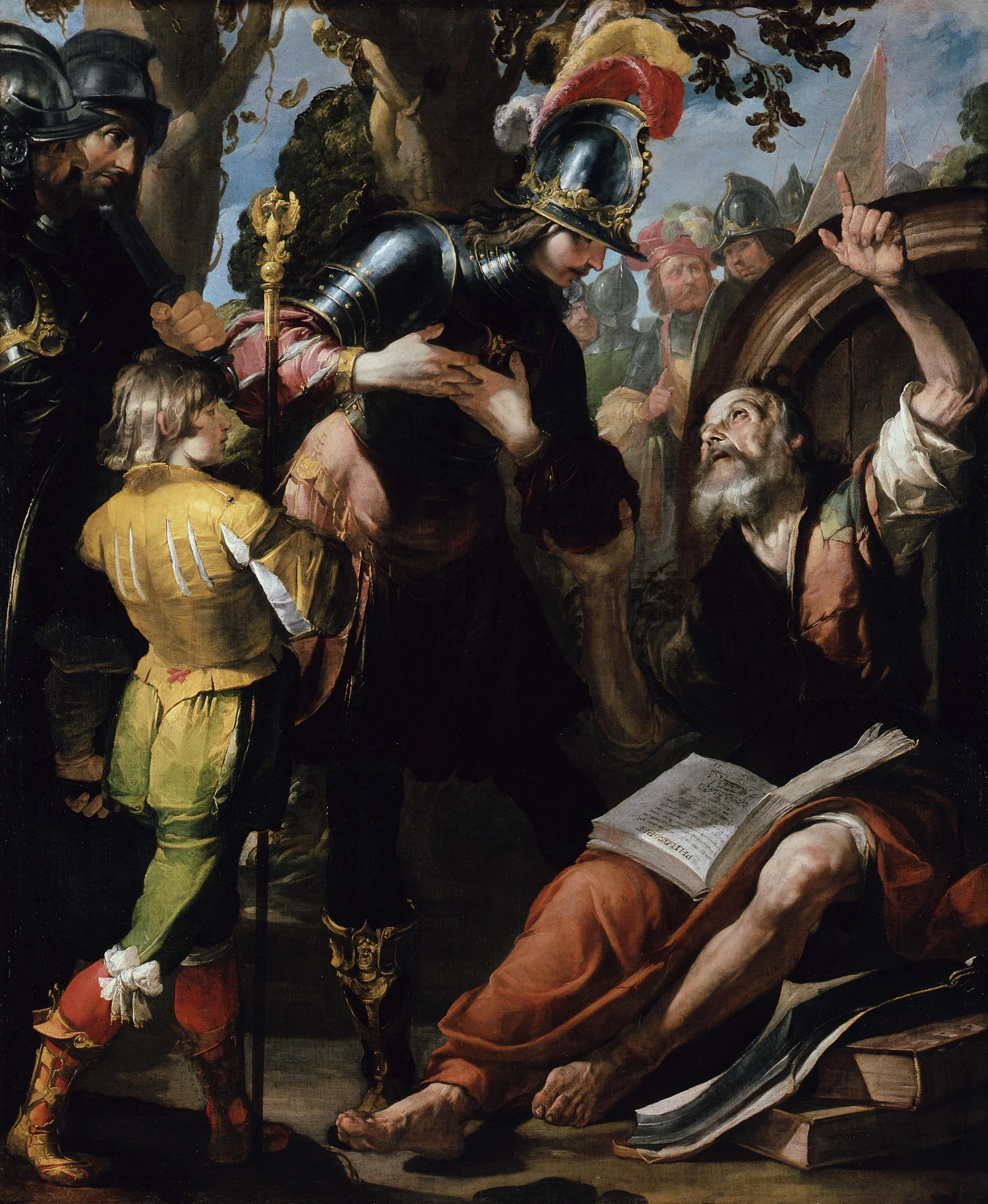 Alexander and Diogenes, detail