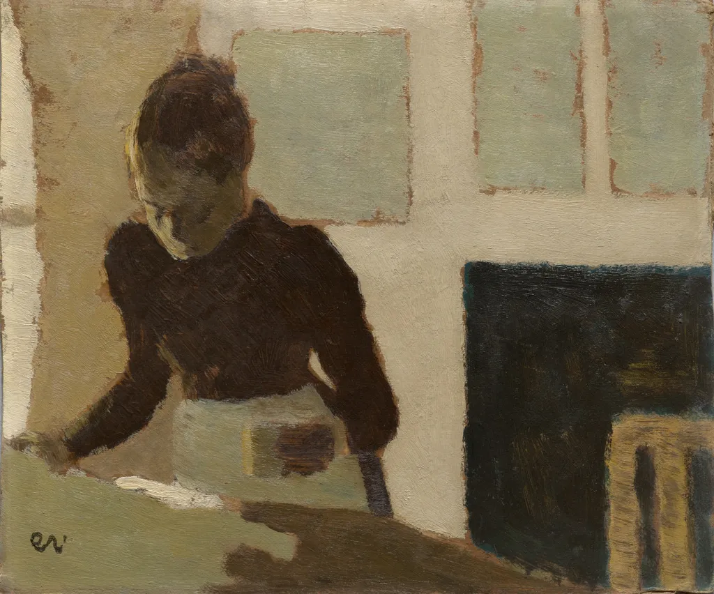 Woman Ironing, by Édouard Vuillard, oil, 1896