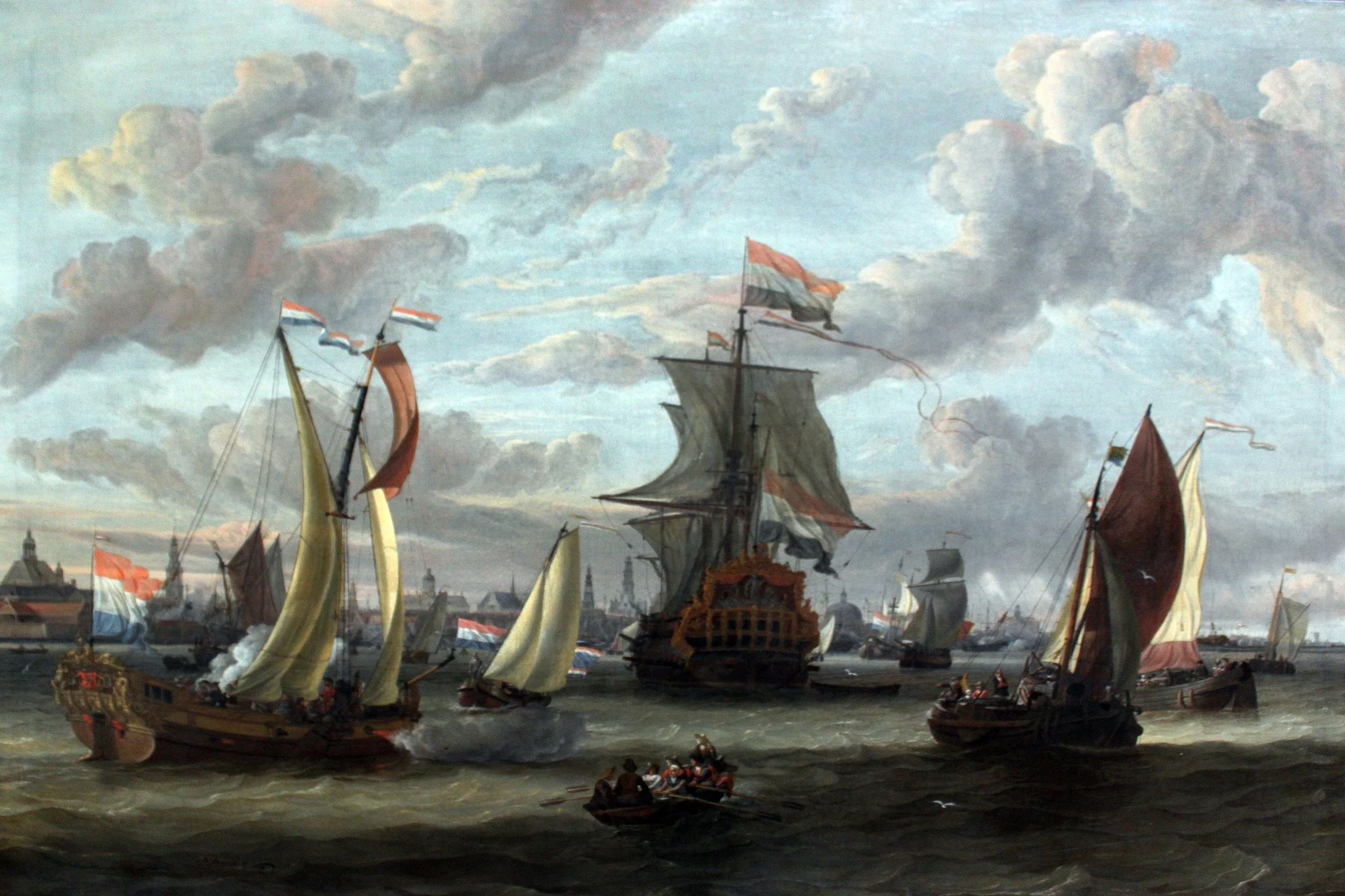 View of Amsterdam with the IJ, detail