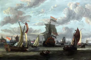 View of Amsterdam with the IJ, by Abraham Storck, unspecified, 1696