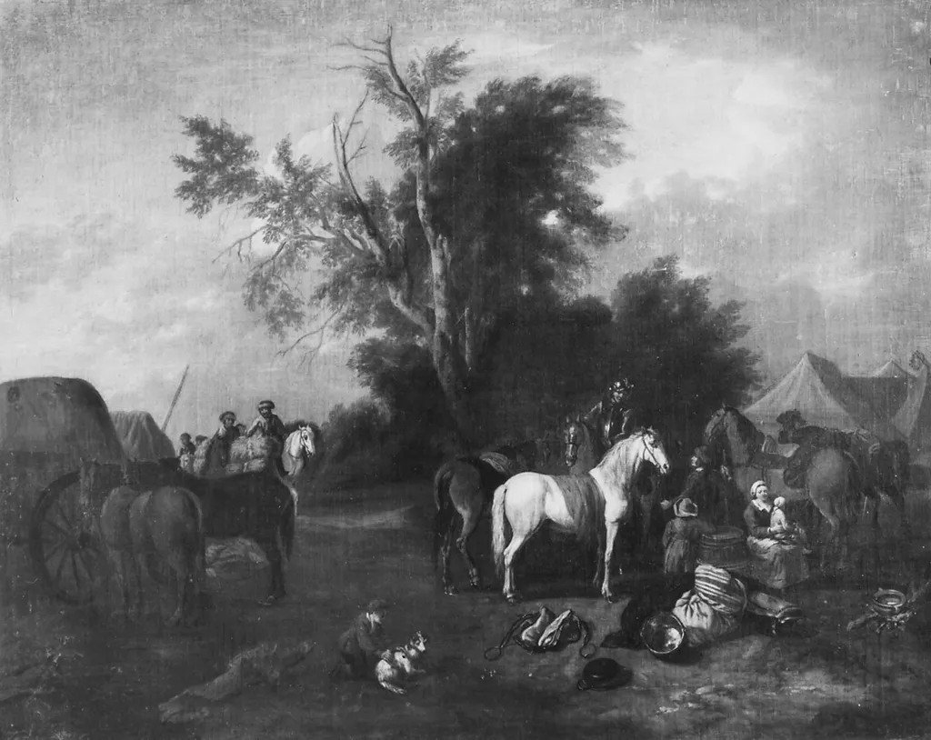 Lagerszene, by Pieter van Bloemen, unspecified, 1698