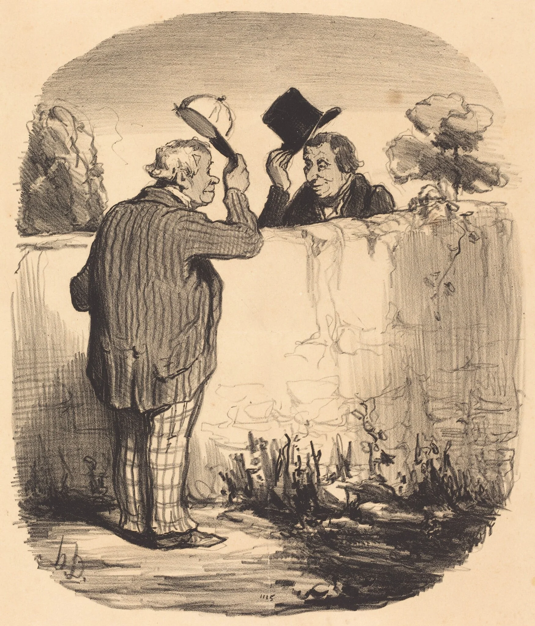 Deux bons voisins, detail