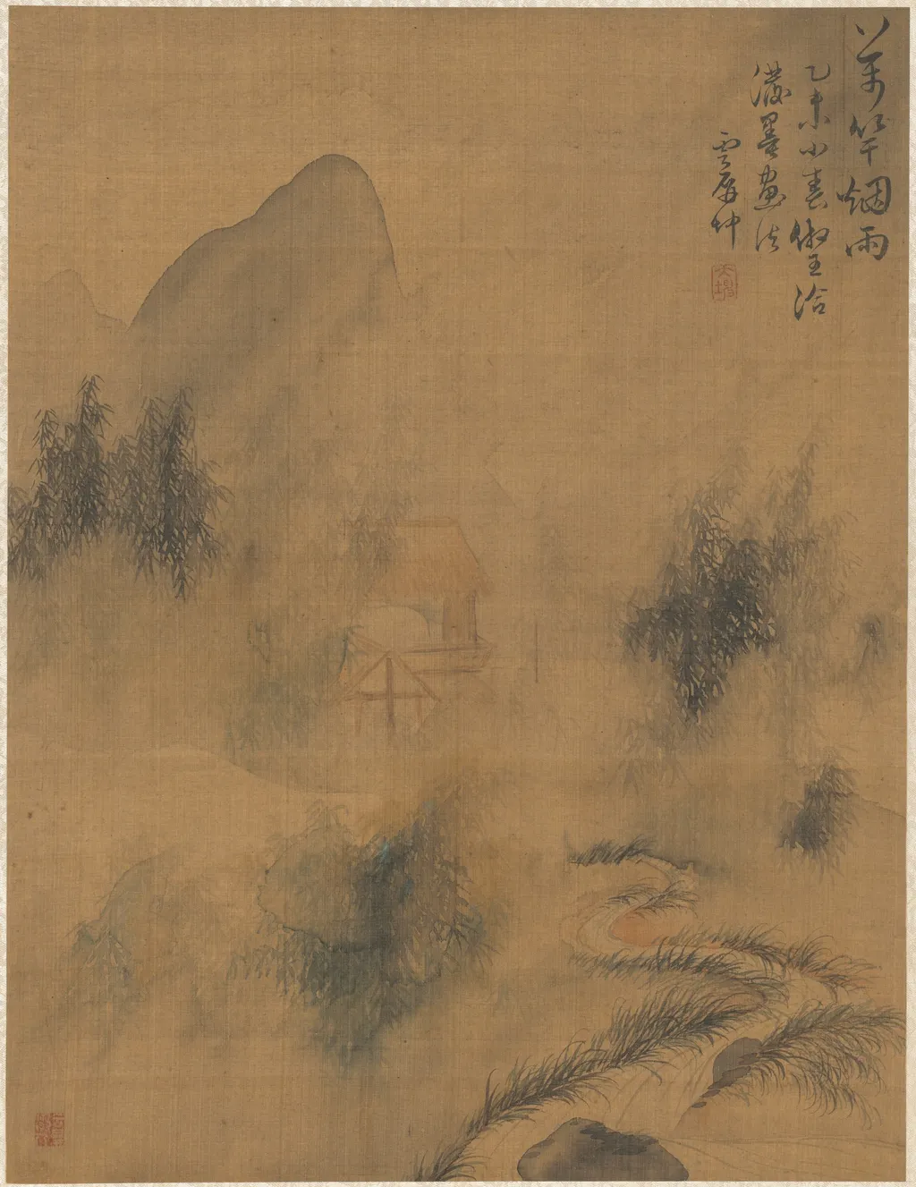 Ten Thousand Bamboos in the Mist and Rain, by Zhai Dakun, unspecified, 1775