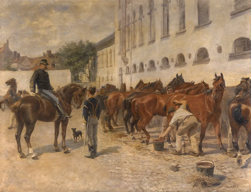 Grooming, by Léon Abry, oil, 1894