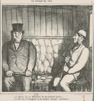 La figure de ce monsieur ne me revient guère ..., by Honoré Daumier, ink, 1864
