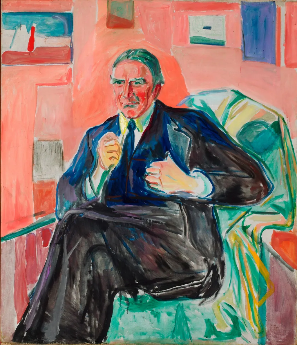 Henrik Bull, by Edvard Munch, oil, 1939