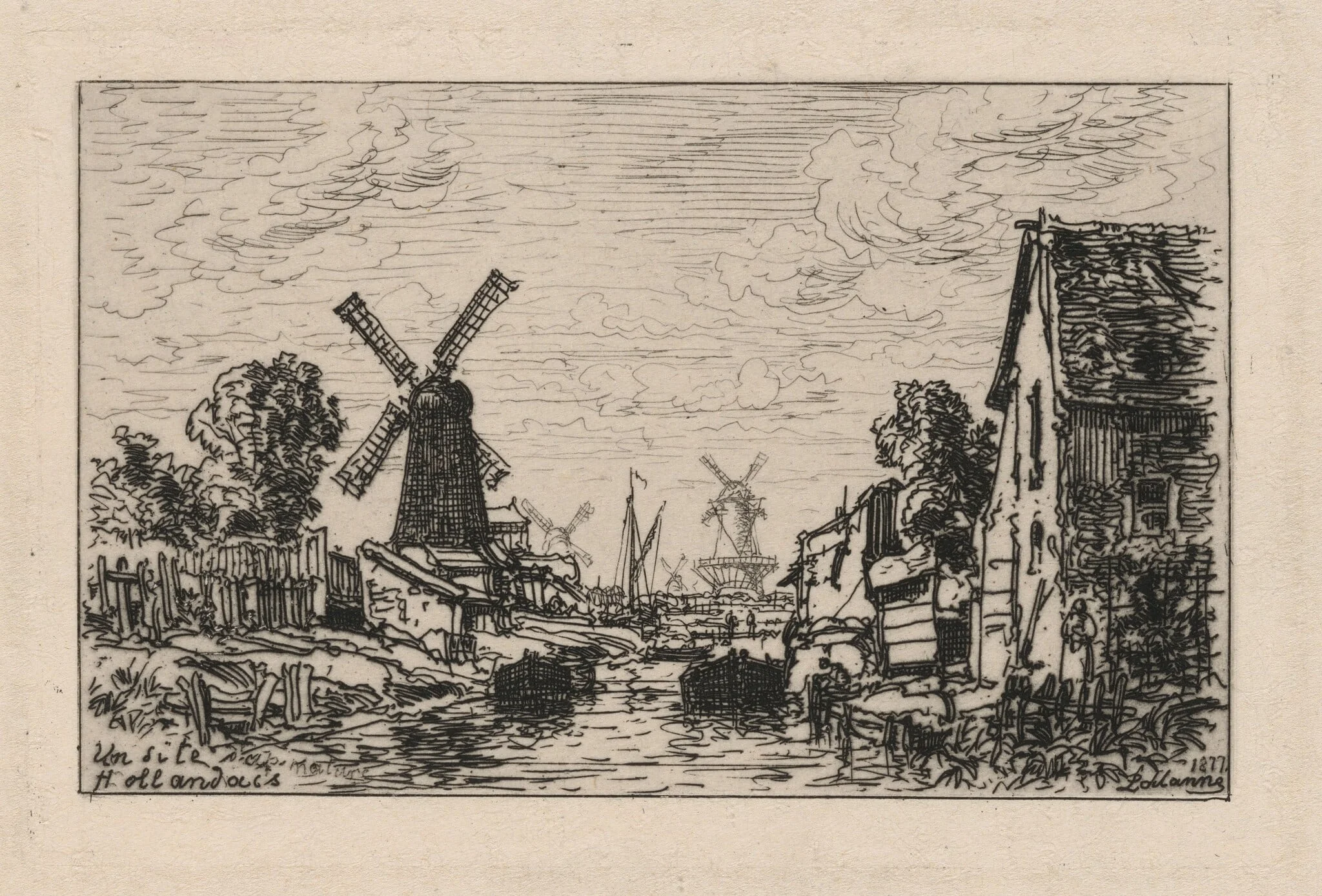 Un Site Hollandais (A Zaandam), detail