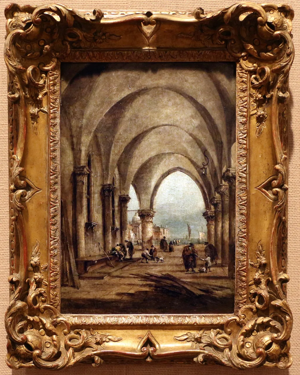 Pórtico com figuras, by Francesco Guardi, unspecified, 1790