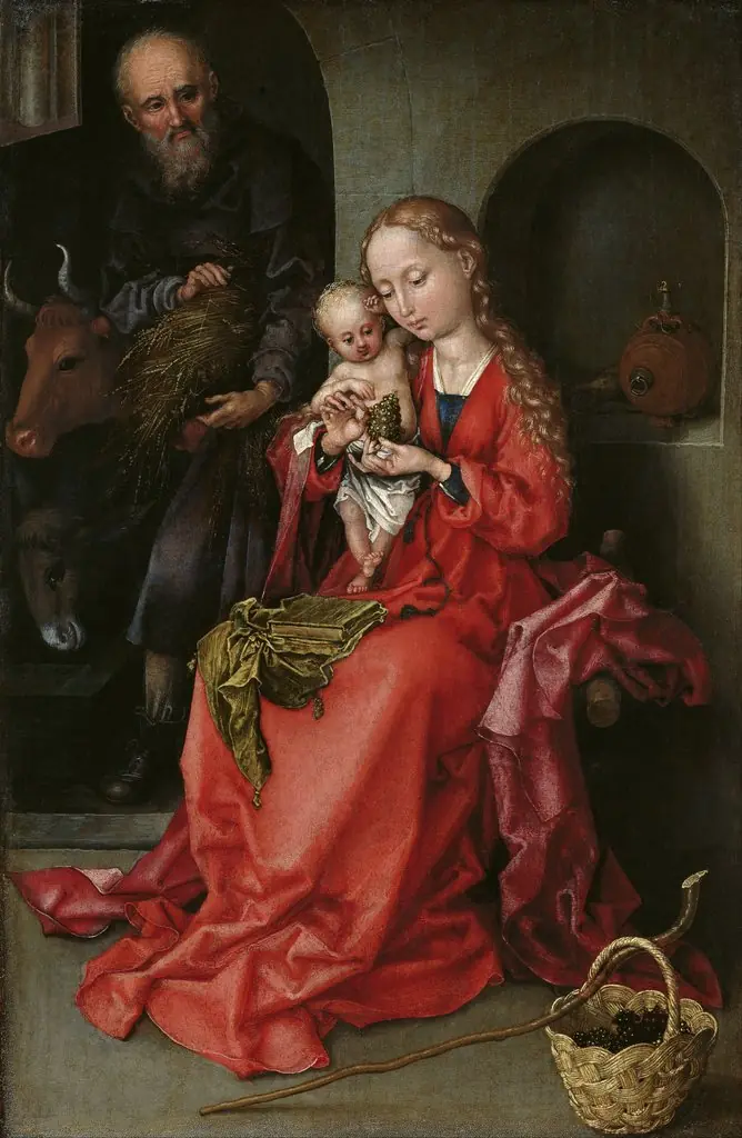The Holy Family, by Martin Schongauer, oil
