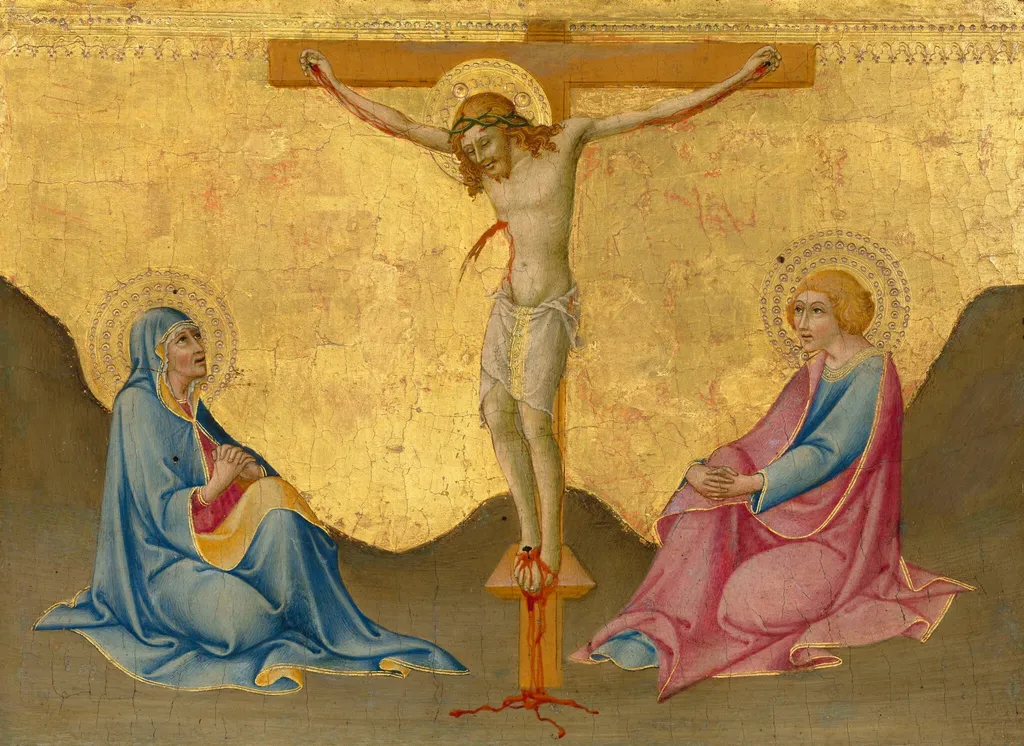 The Crucifixion, by Sano di Pietro, tempera, 1448