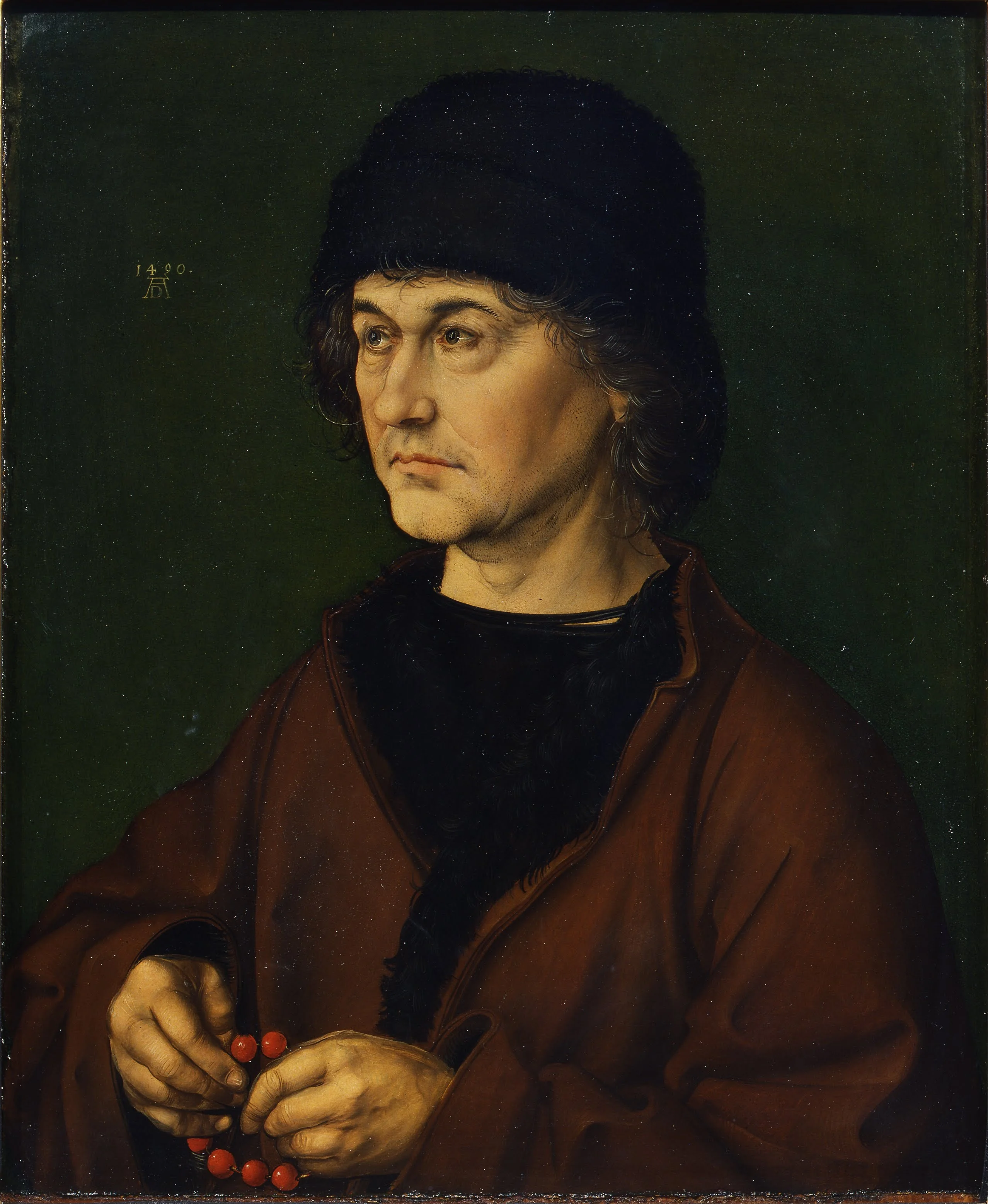 Portrait of the artist's father, detail