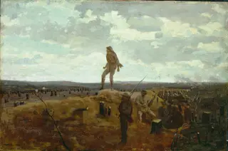 Defiance: Inviting a Shot Before Petersburg, by Winslow Homer, oil, 1864