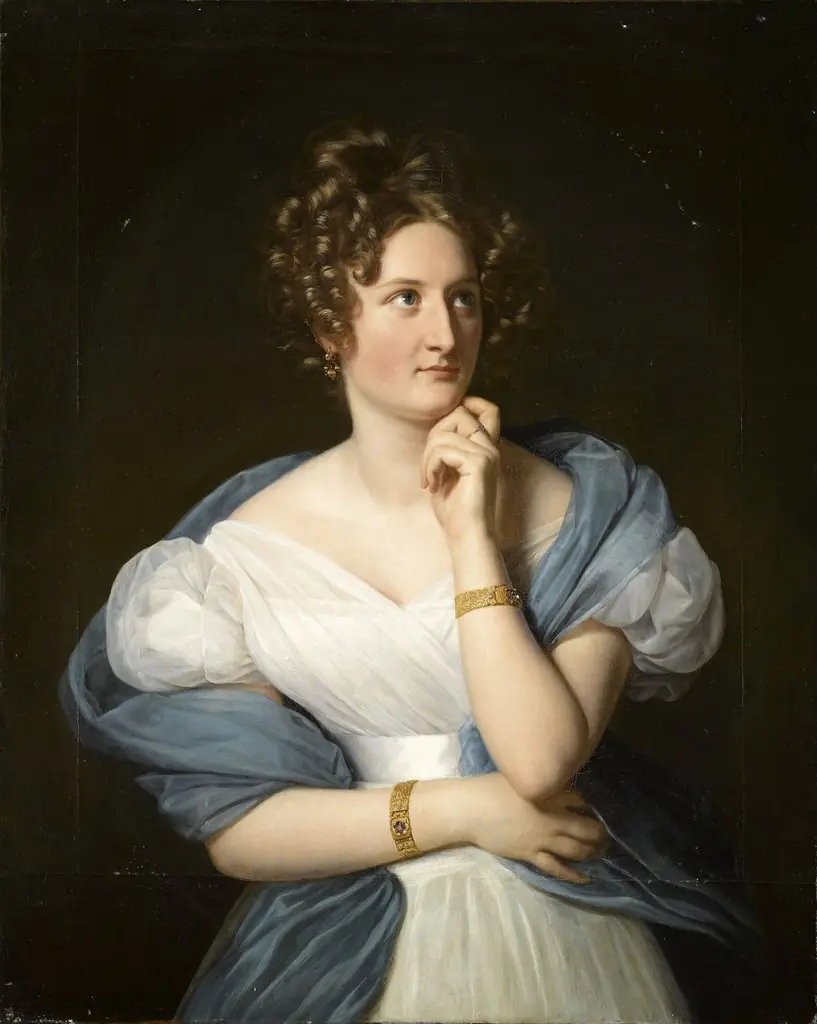 Delphine Gay, by Louis Hersent, oil, 1824