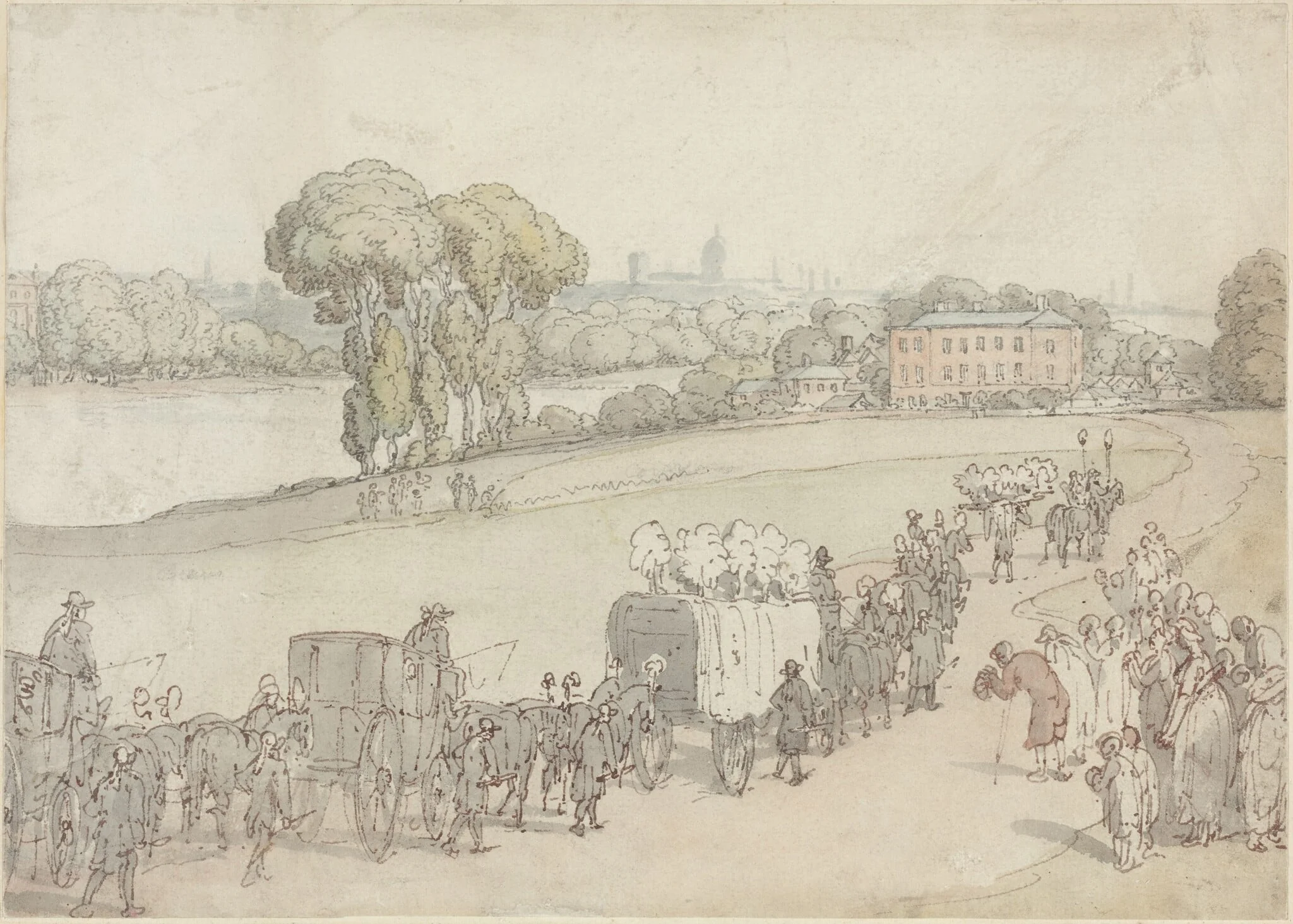 A Funeral Procession, detail