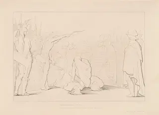 Mute, Gazing, Agonizing..., by Lumb Stocks, ink, 1846