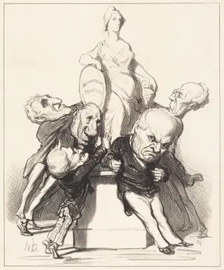 Ils prétendent qu'ils la soutiennent, by Honoré Daumier, ink, 1849