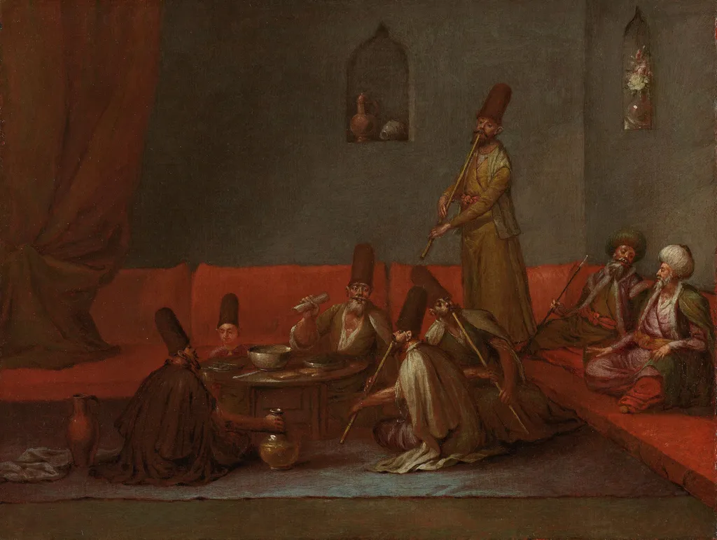 Dervishes Sharing a Meal, by Jean Baptiste Vanmour, oil, 1728